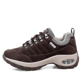 Sneakers Air Cushion Sole Casual Shoes (Option: Brown-35)