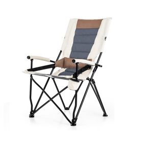 Portable Lumbar Back Camping Chairs for Outdoors (Color: As pic show, Type: Style B)